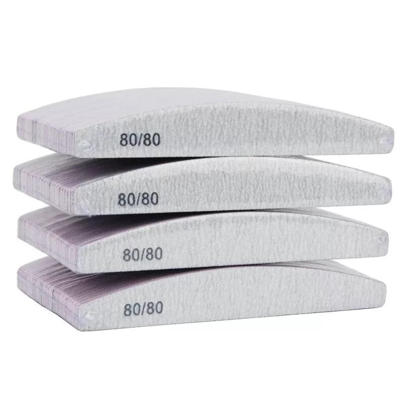 100Pcs/Pack Gray Nail File80/80 Grit Professional Acrylic Nail Art Lime a ongle Double side Nails Pedicure Tools Diamond Designs