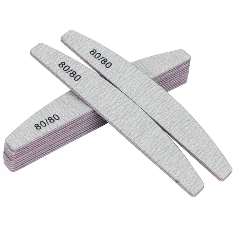 100Pcs/Pack Gray Nail File80/80 Grit Professional Acrylic Nail Art Lime a ongle Double side Nails Pedicure Tools Diamond Designs