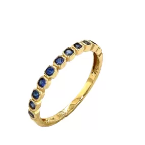 14k Blue Sapphire Stacking Ring