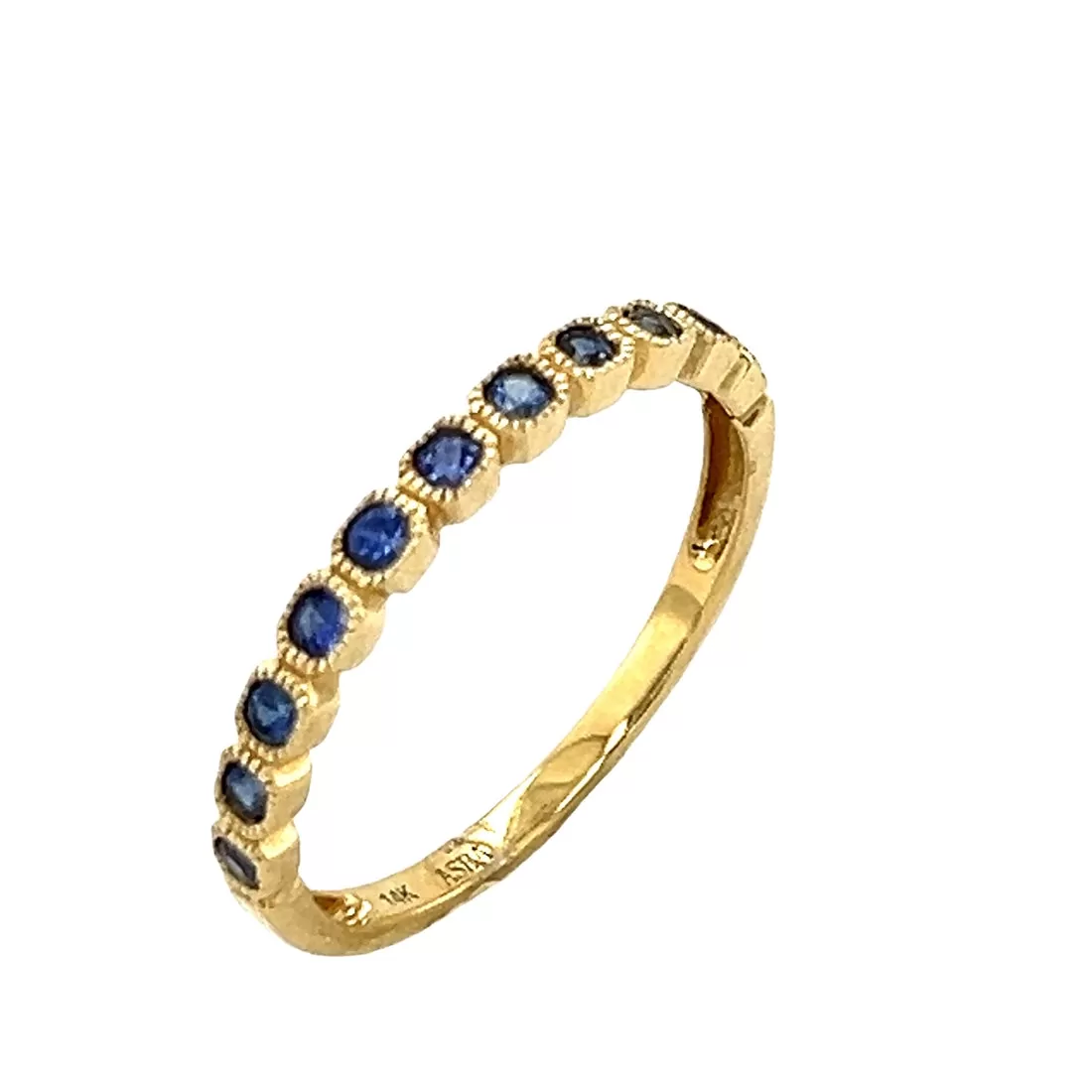 14k Blue Sapphire Stacking Ring