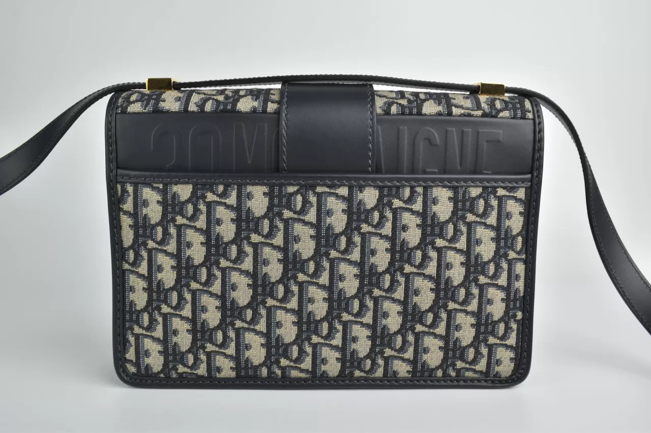 30 Montaigne Bag in Blue Dior Oblique Jacquard