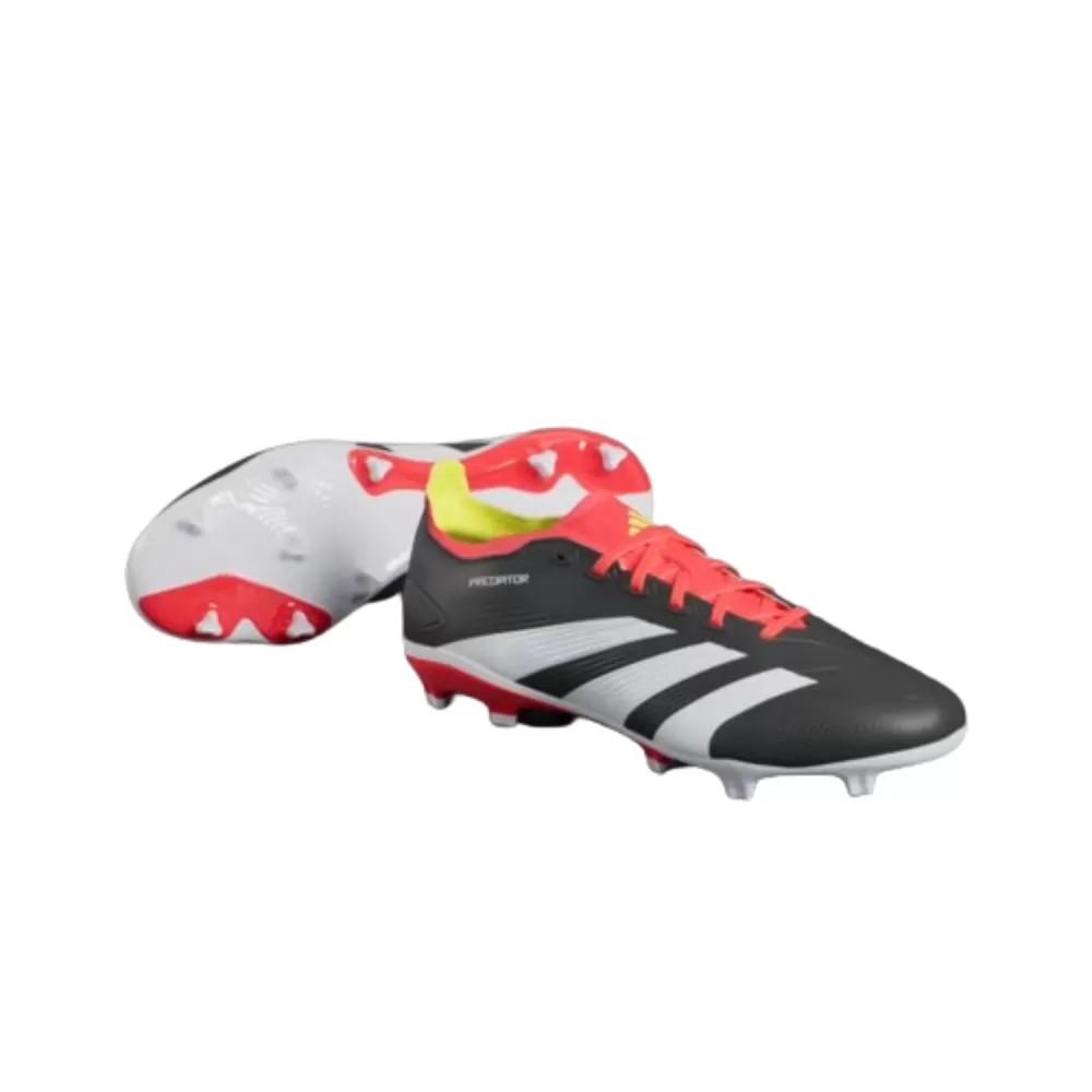 Adidas Unisex Perdator League Firm Ground Football Shoe (Core Black/Cloud White/Solar Red)