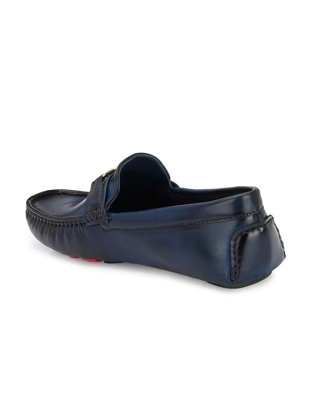 Alberto Torresi Creaseless Burnish Alpha Diver Blue Loafers For Men