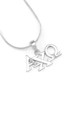 Alpha Chi Omega Horizontal Lavaliere with simulated Diamonds