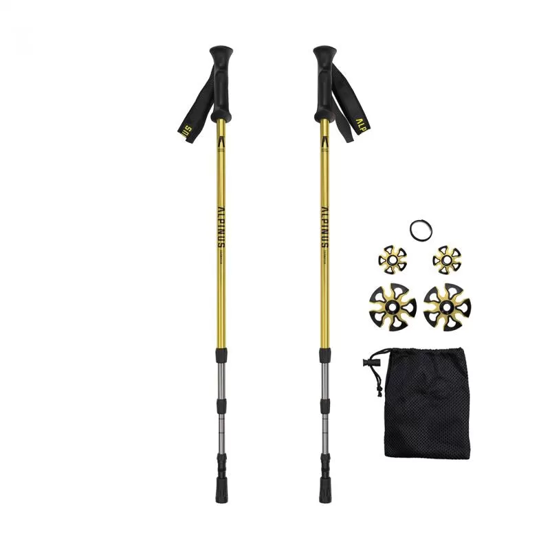 Alpinus Courmayeur Trekking Poles - Yellow