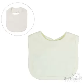 BABY CREAM VELCRO BIB (PK12) P4621-C