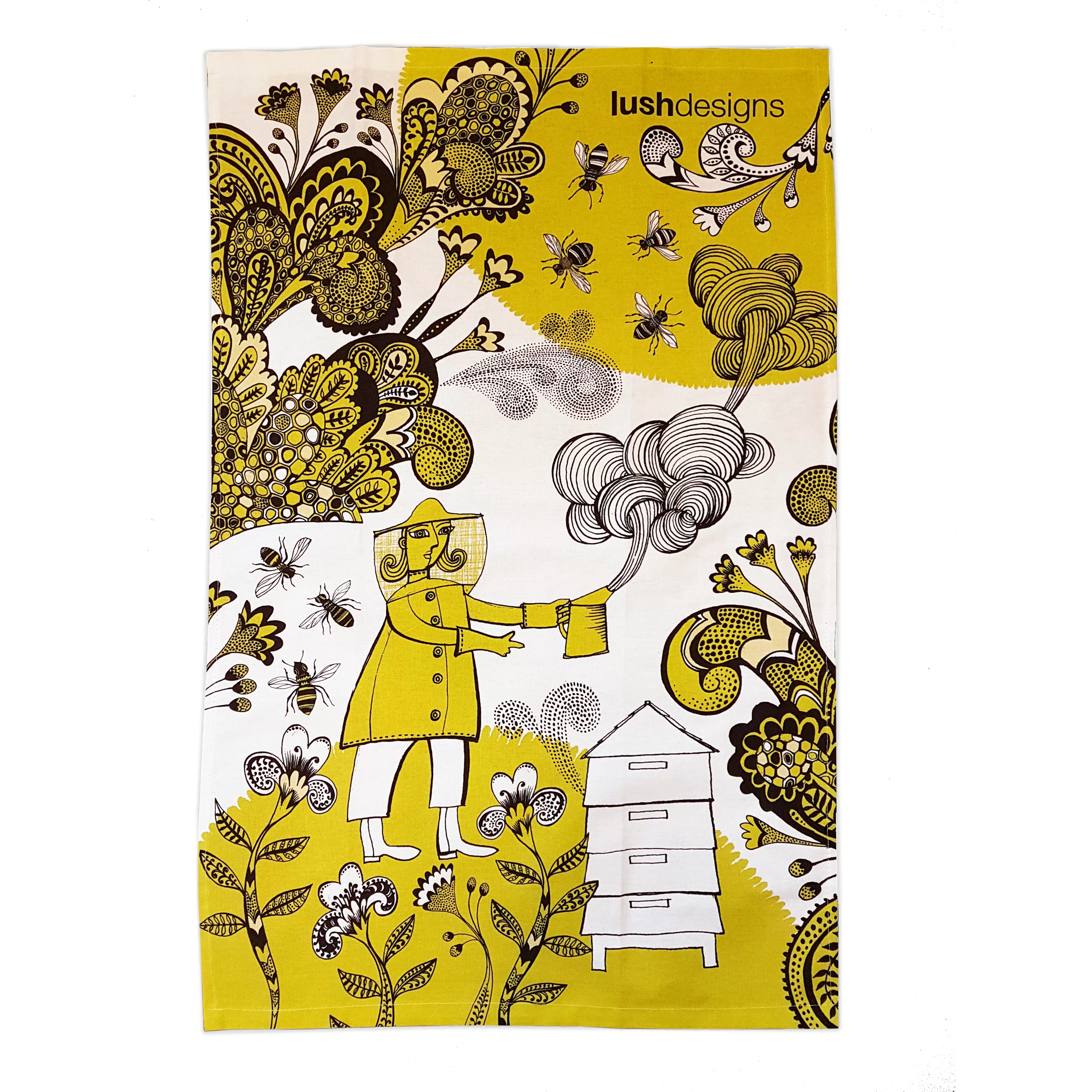 Bee Puffer Tea Towel