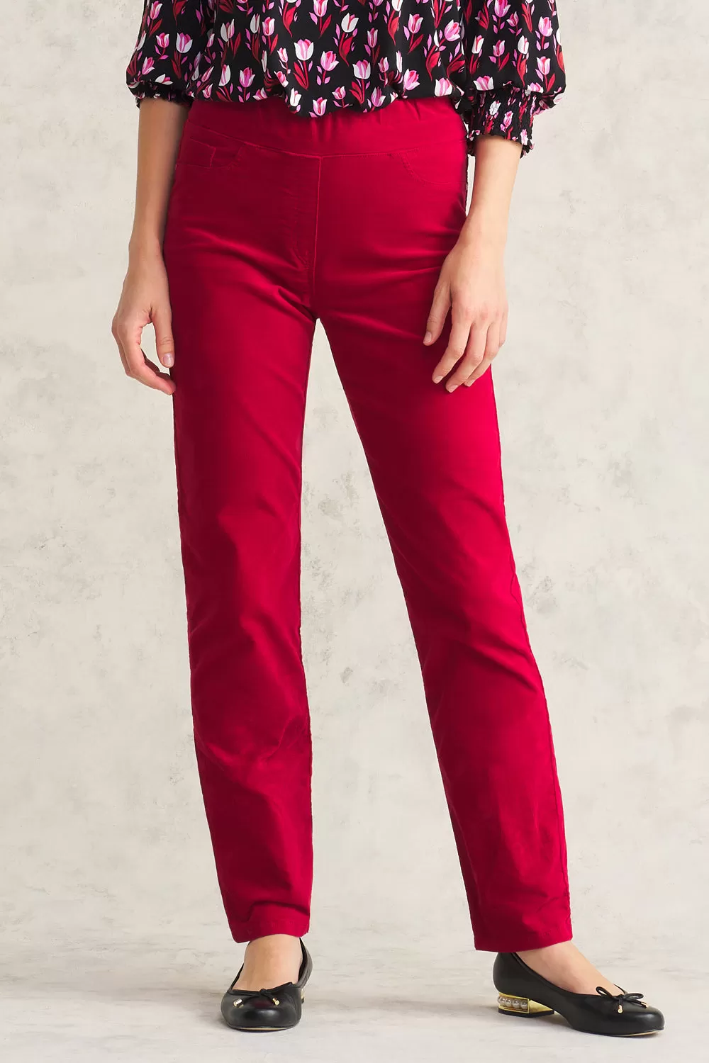 Bengajean® Velvet Straight Leg - Red