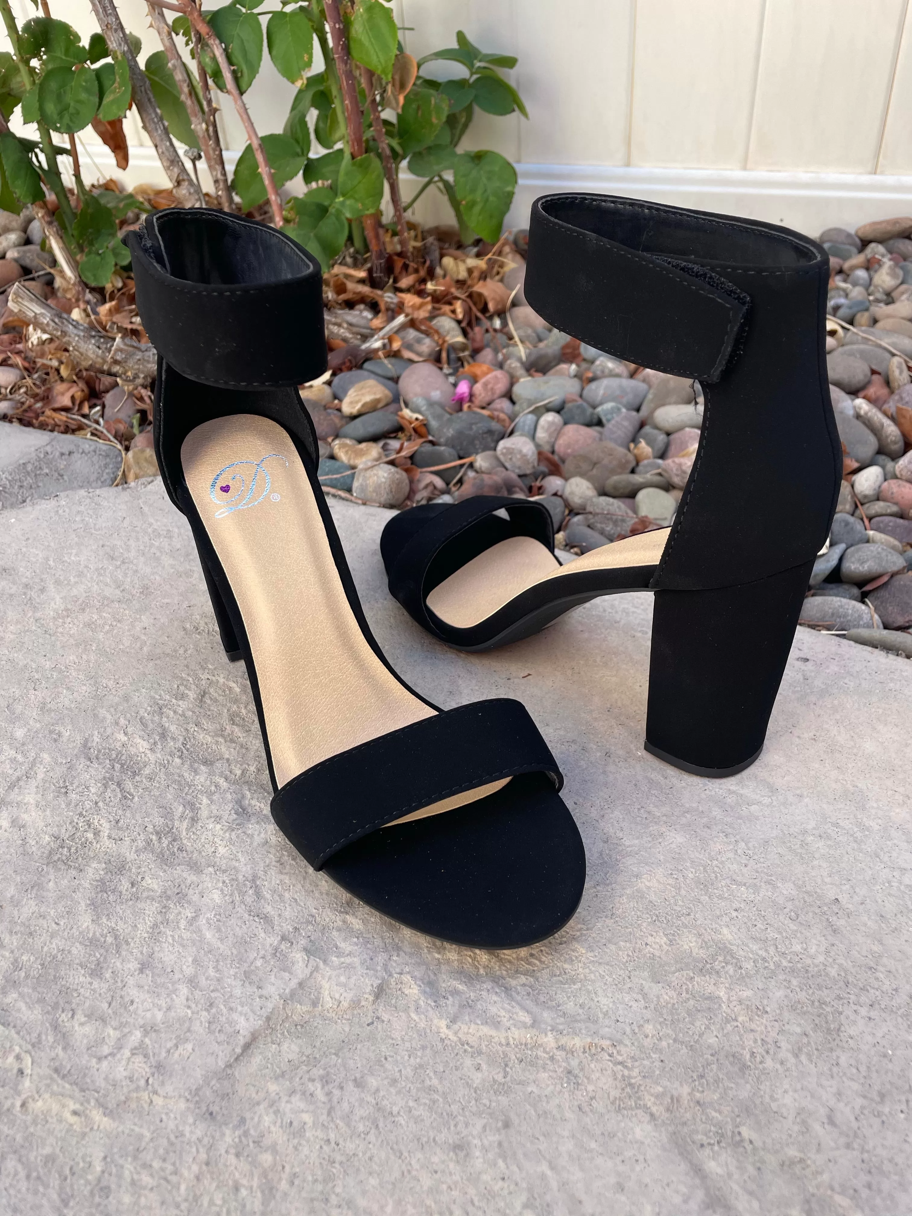 Black single Strap Heels