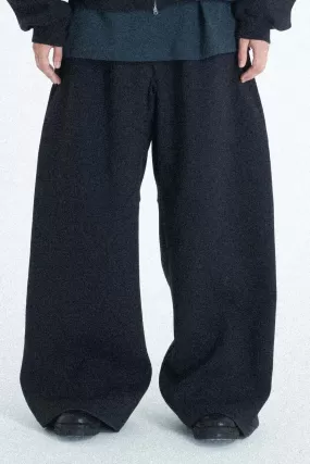 Black Wide Leg Knit Pants