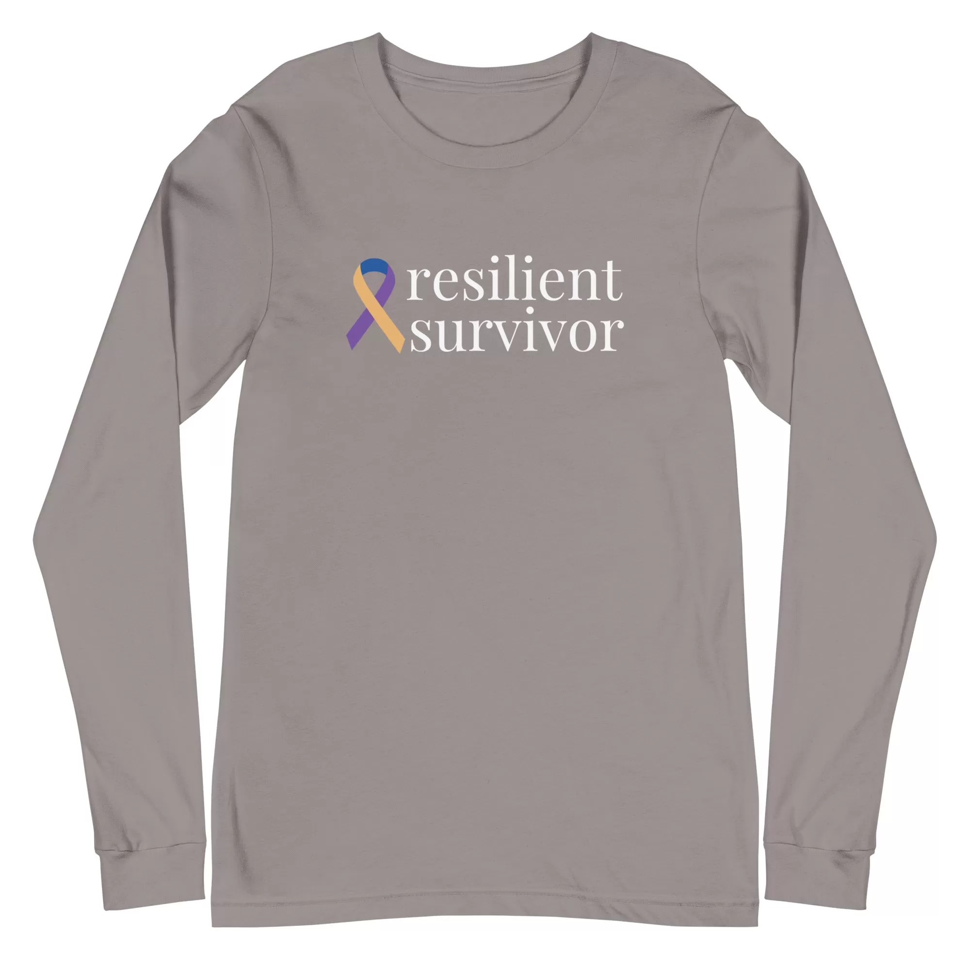 Bladder Cancer "resilient survivor" Long Sleeve Tee (Several Colors Available)