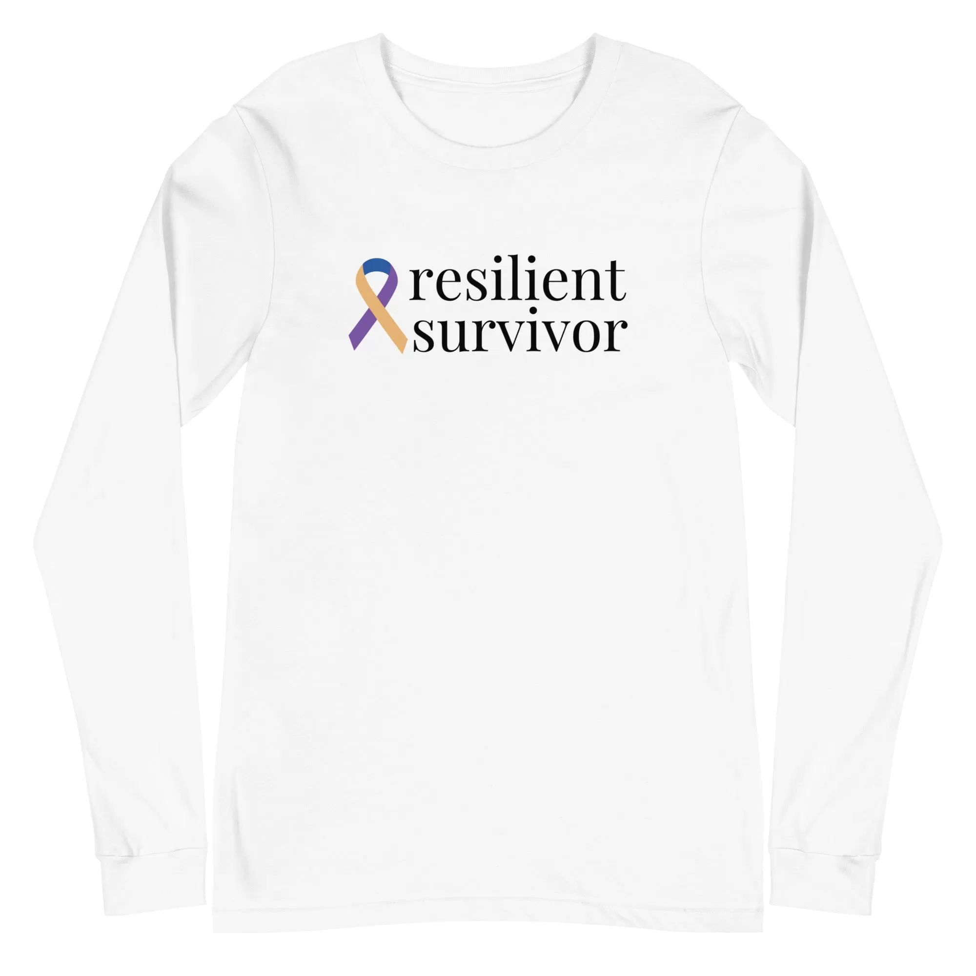 Bladder Cancer "resilient survivor" Long Sleeve Tee (Several Colors Available)