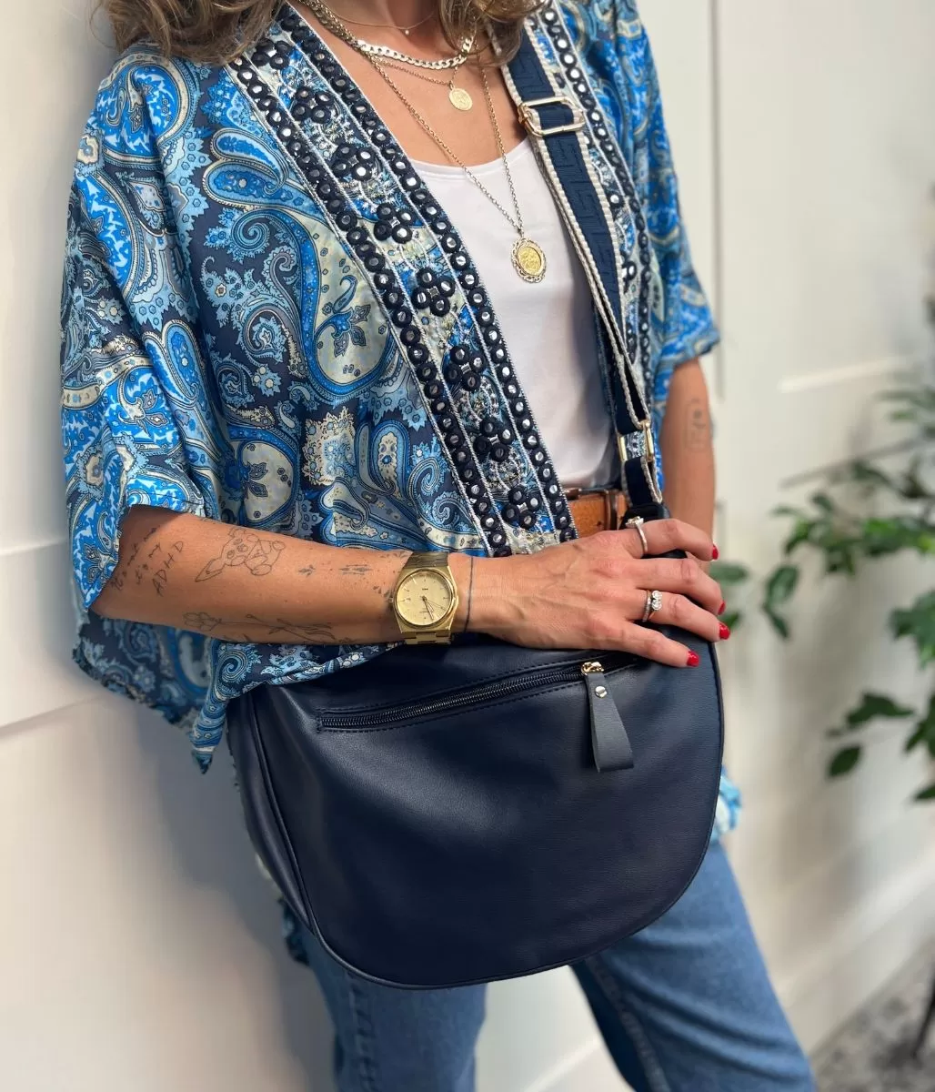 Blue Cocoon Embellished Kimono