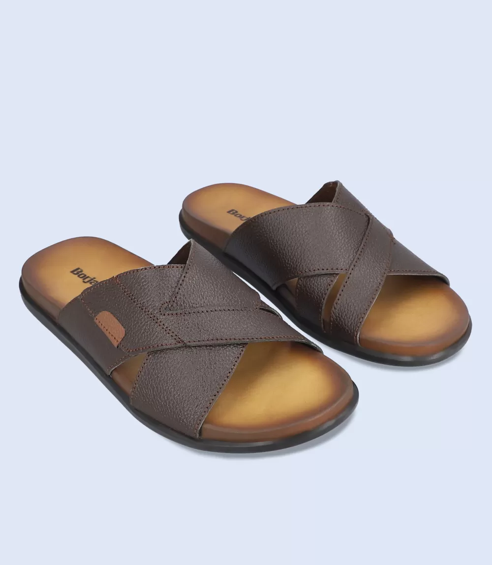 BM5804-BROWN-Men Slipper