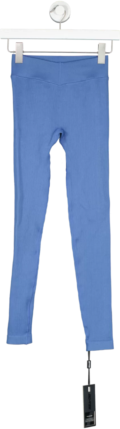 Bo   Tee Blue Seamless Full Length Leggings UK XS