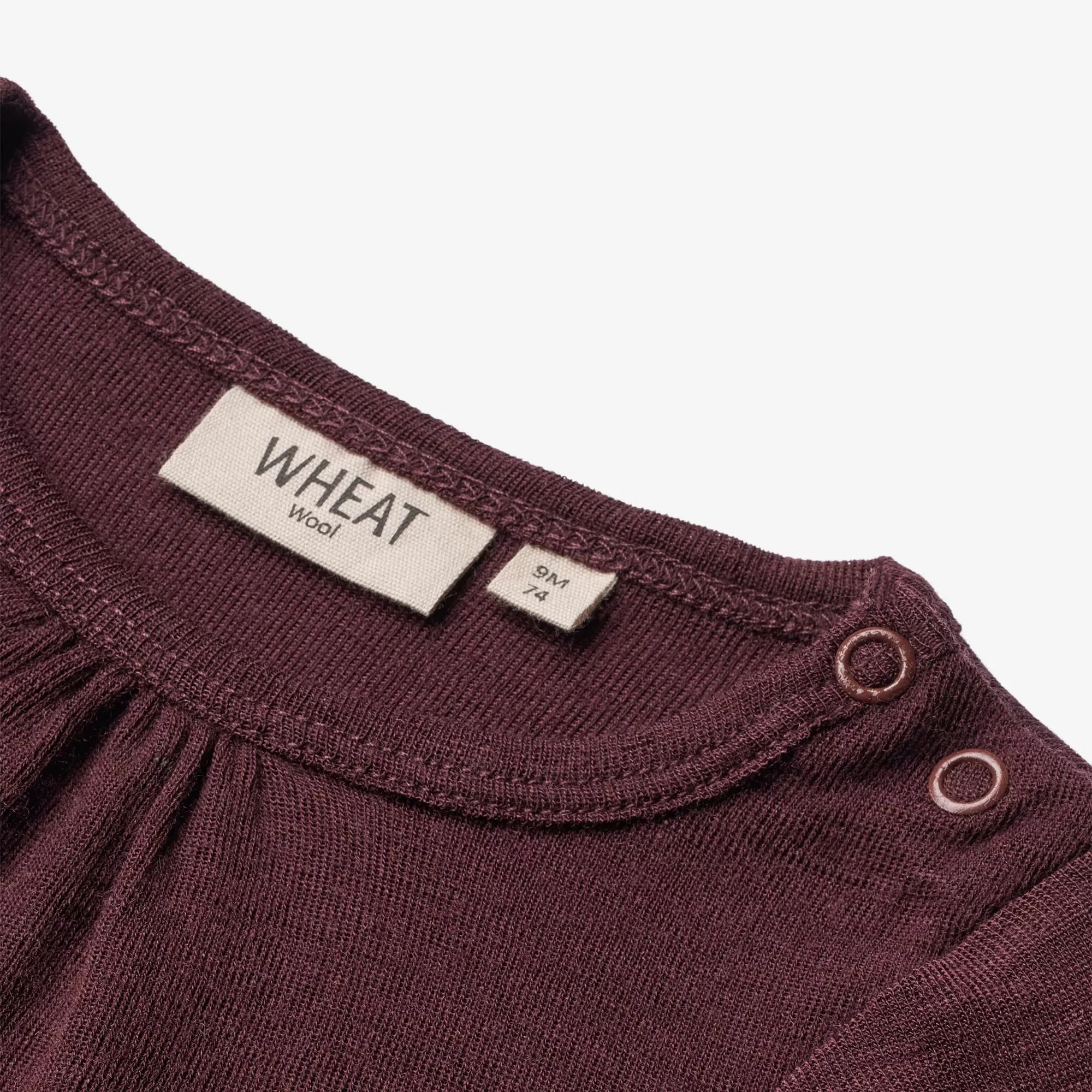 Body Gatherings Wool LS | Baby - aubergine