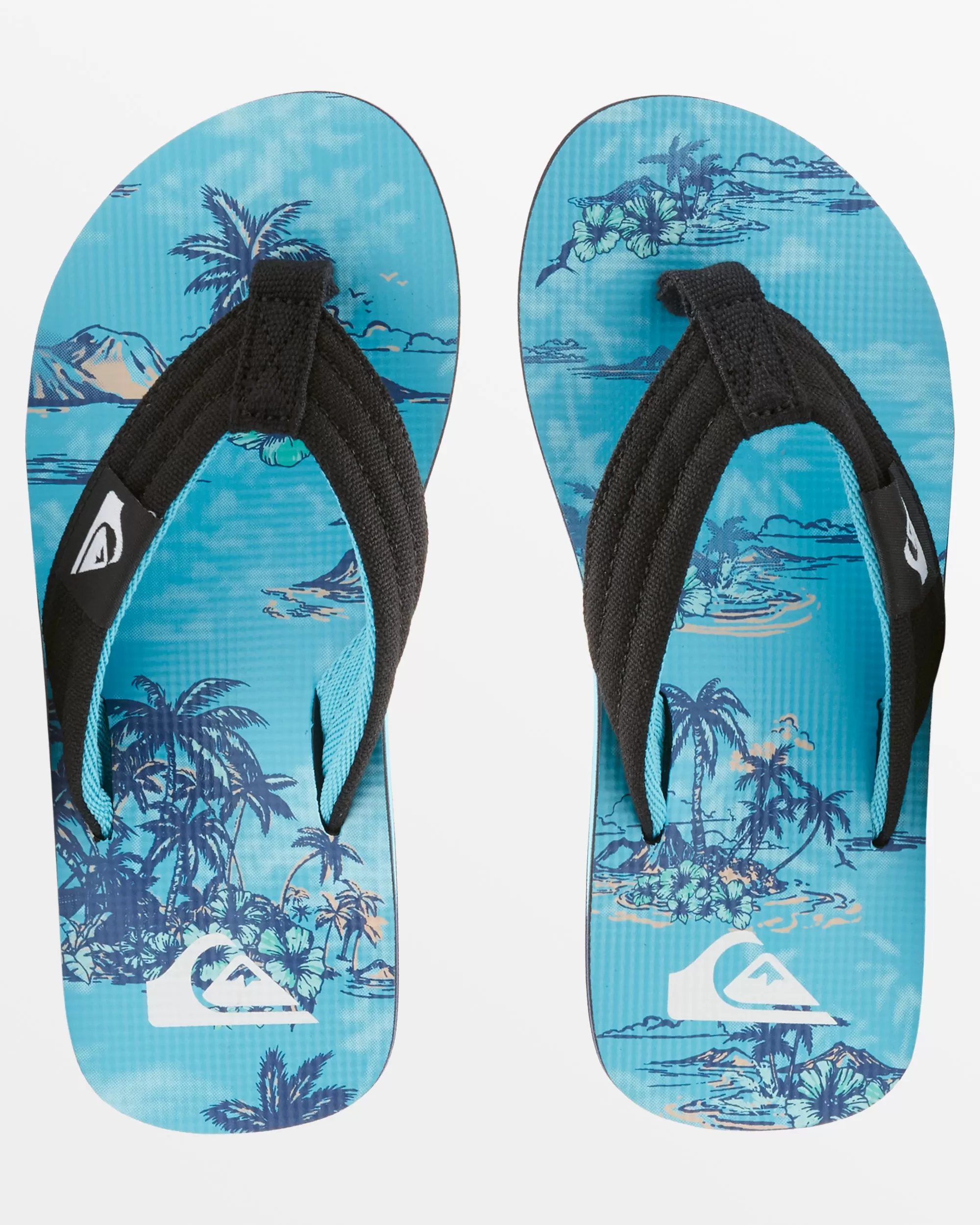 Boys 8-16 Molokai Layback Sandals - Black/Blue/Blue