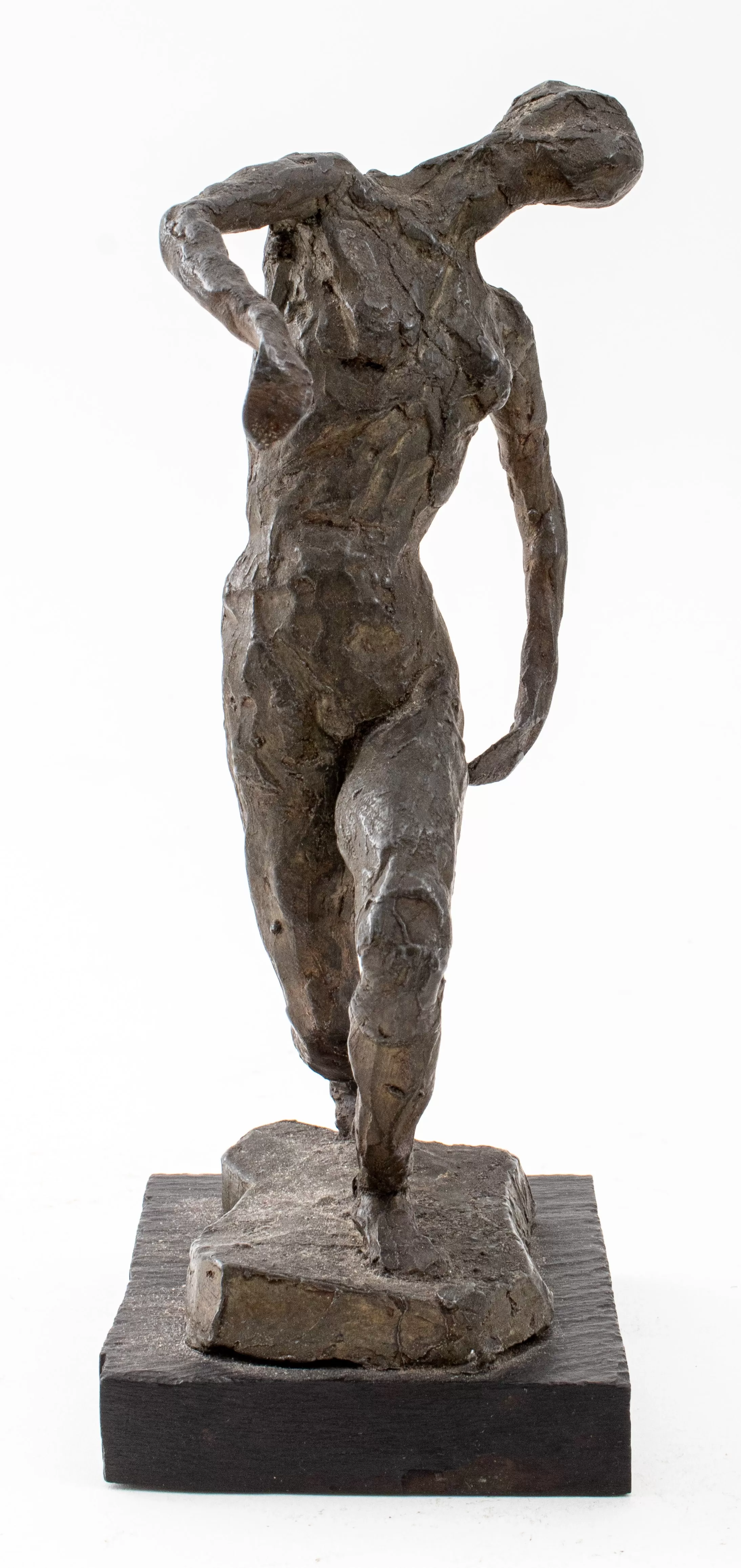 Bronze Sculpture Study of a Female Dancer Mounted on Base, After Edgar Degas (1834-1917), Signed Ek 61