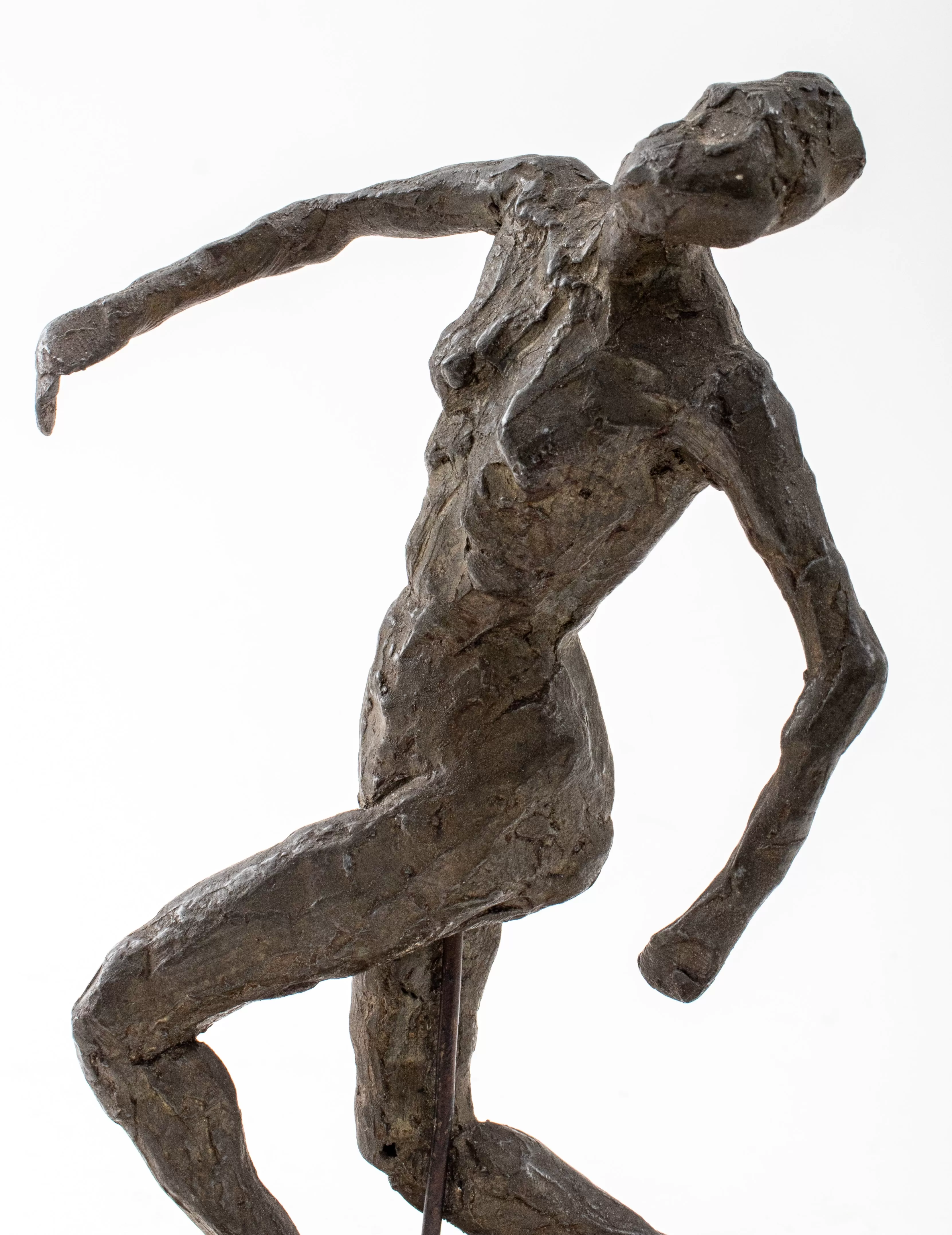 Bronze Sculpture Study of a Female Dancer Mounted on Base, After Edgar Degas (1834-1917), Signed Ek 61