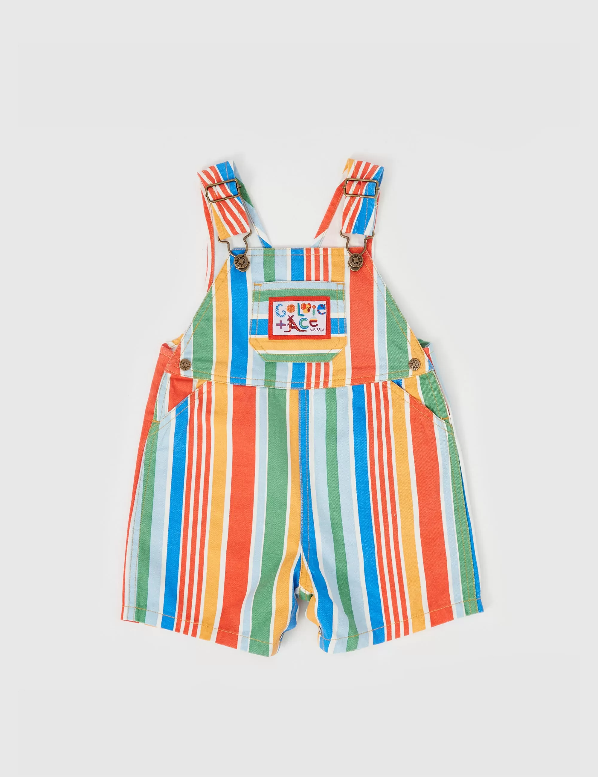 BURTON LAND DOWN UNDER STRIPE DENIM OVERALLS