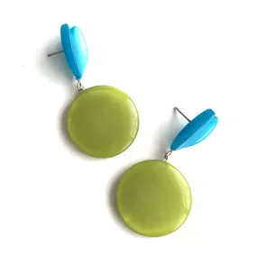 Capri & Olive Leaf Moonglow Retro Statement Drop Earrings