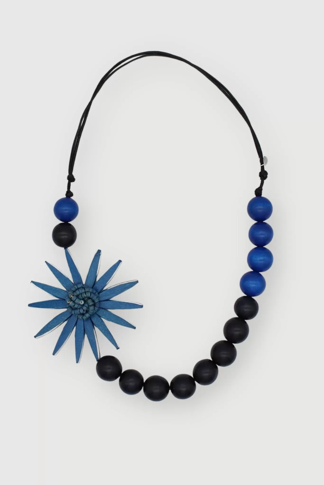 Chunky Flower Necklace - Blue