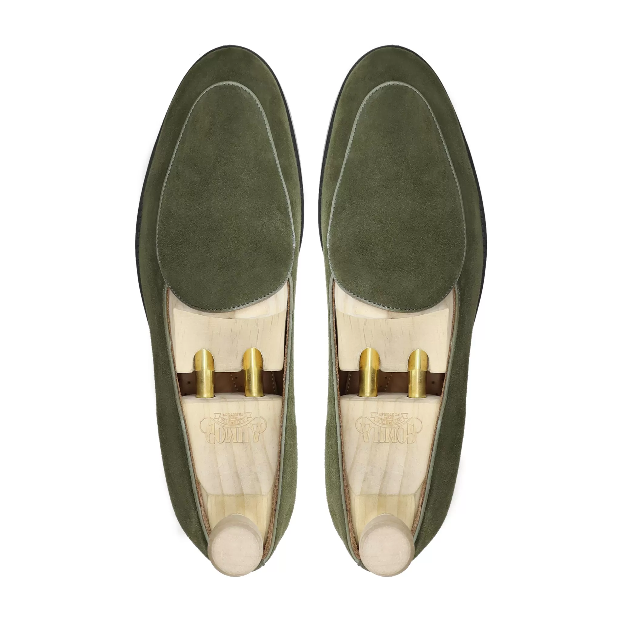 Citrine - Men's Green Kid Suede Loafer