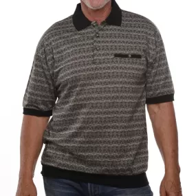 Classics by Palmland Allover Short Sleeve Banded Bottom Shirt - Big and Tall 6190-330