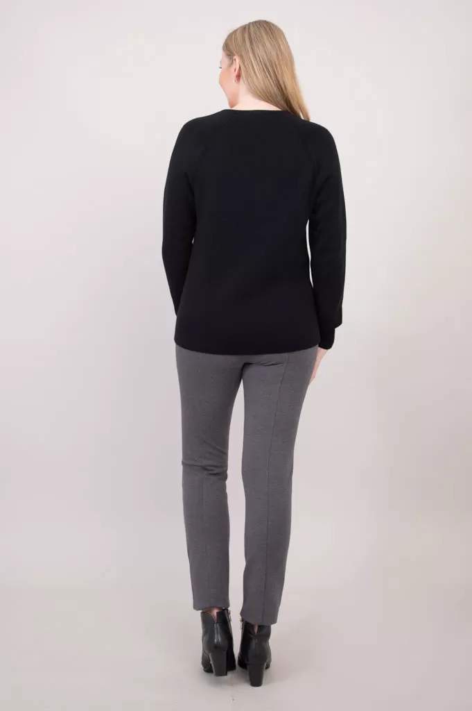 Claudia Sweater, Black, Cotton