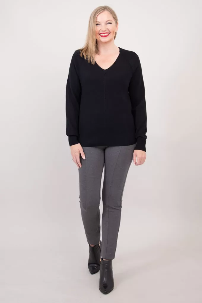 Claudia Sweater, Black, Cotton