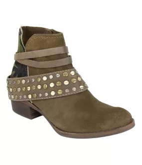 Crimson Camo Bootie in Olive