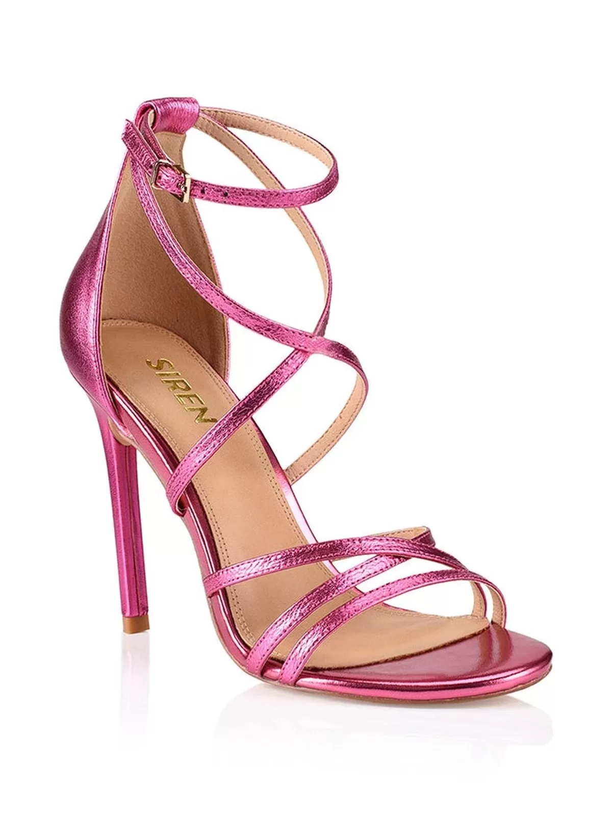 Danger Stiletto Heels - Hot Pink Metallic