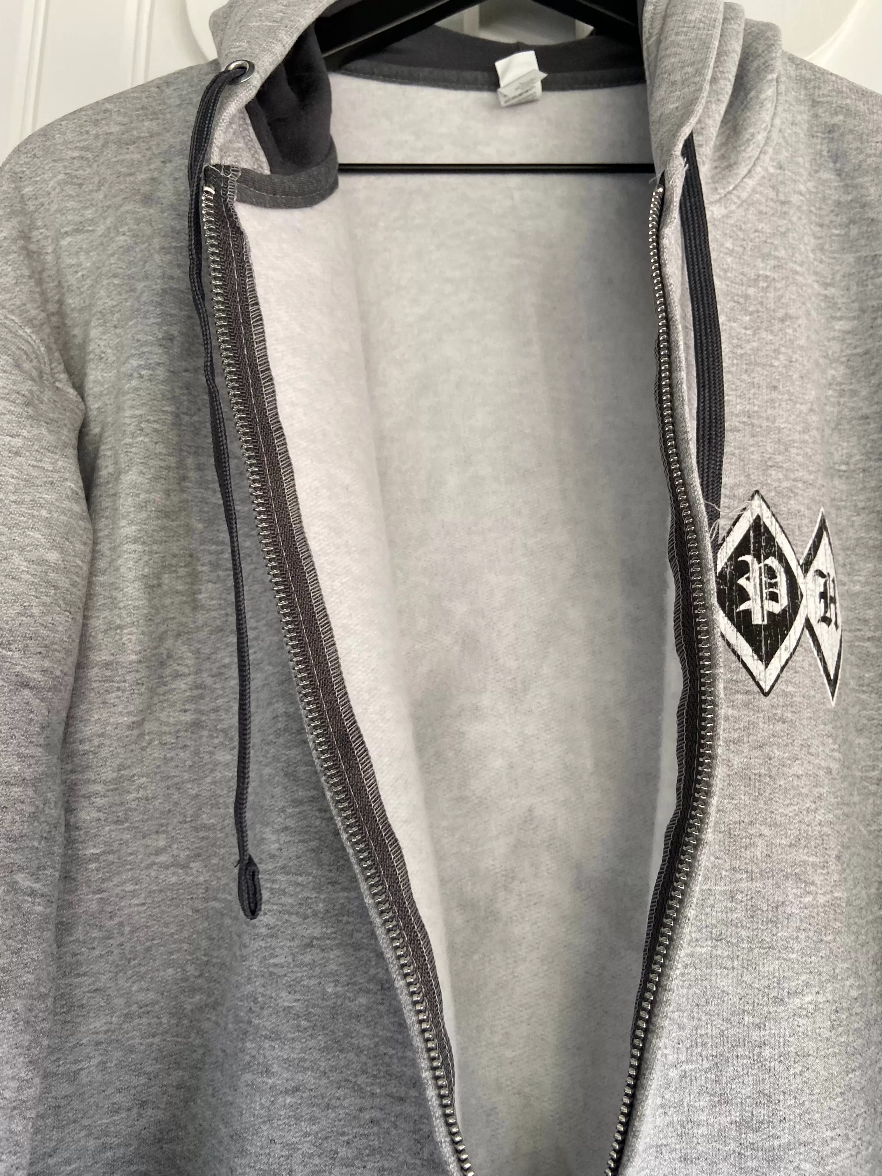 Diamond Back Zip-Up Hoodie