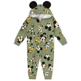 Disney Mickey Mouse Fleece Zip Up Coverall