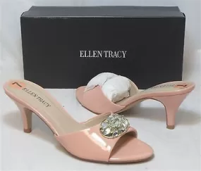 ELLEN TRACY Women's Kerry Slides - Powder/Pink - Multi Sz NIB - MSRP $55