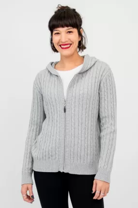 Elsie Sweater, Silver, Cotton