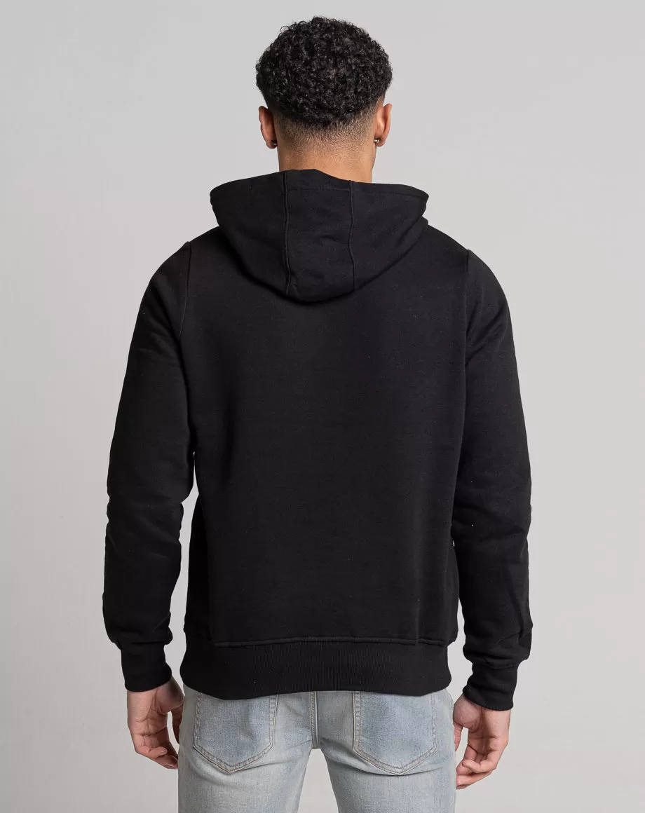 ESSENTIAL PLAIN HOODIE | BLACK