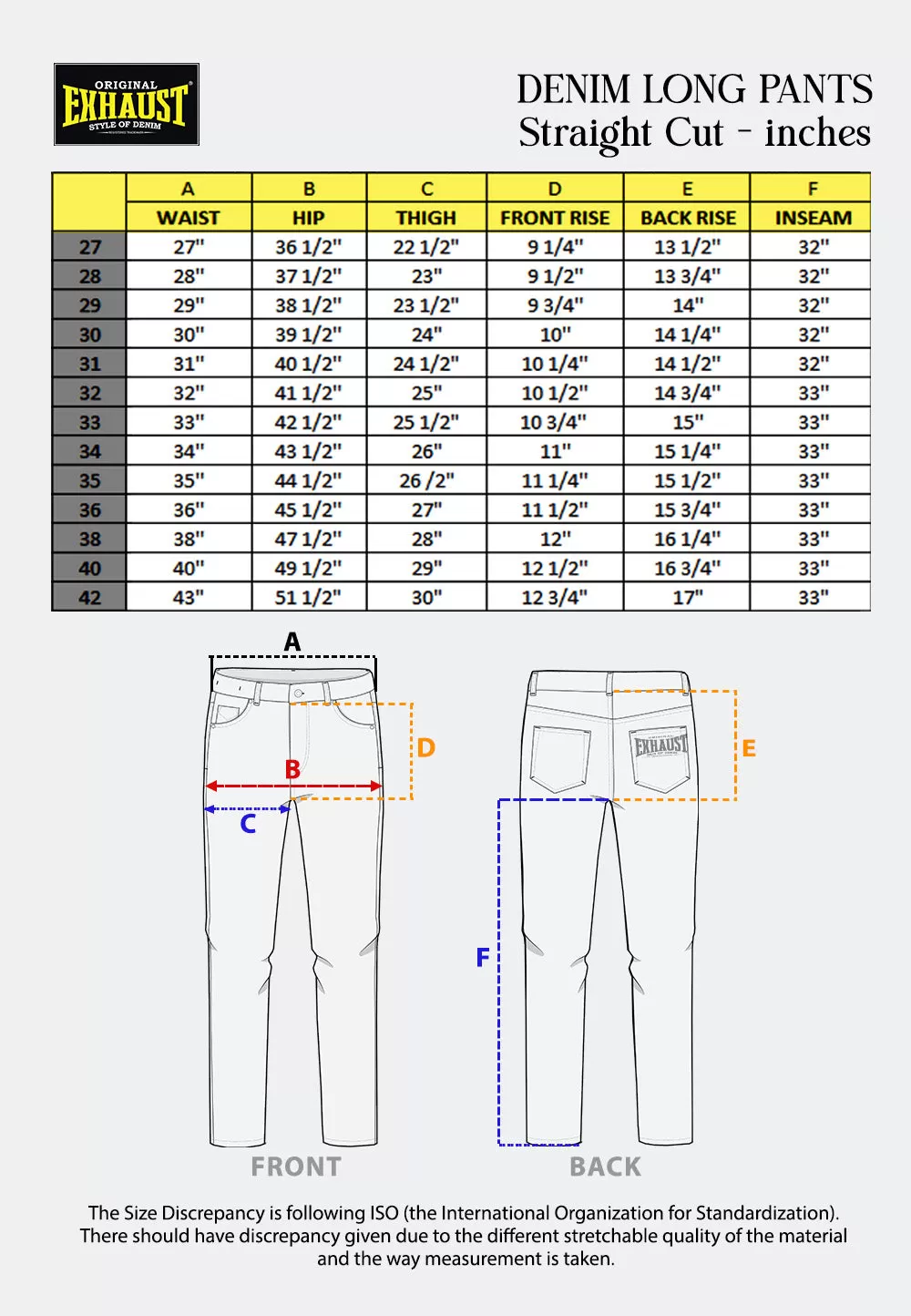 EXHAUST JEANS LONG PANTS [306 STRAIGHT CUT] 1590