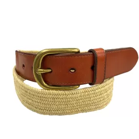 FAIRLIGHT - Addison Road Cotton Weave Elastic Leather Belt