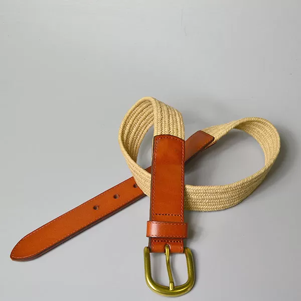 FAIRLIGHT - Addison Road Cotton Weave Elastic Leather Belt