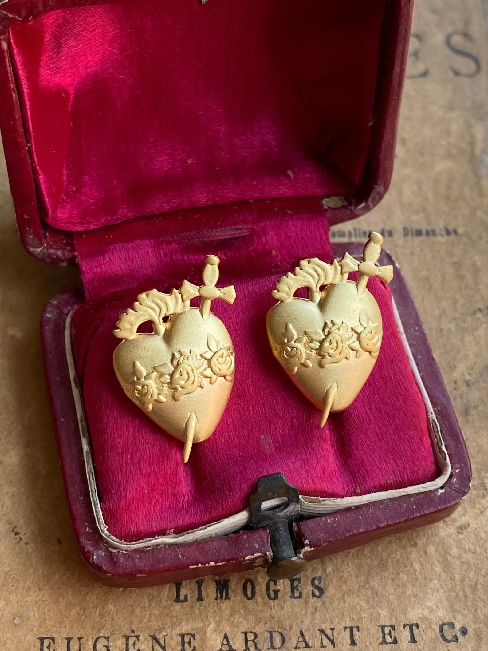 Flaming Heart Earrings