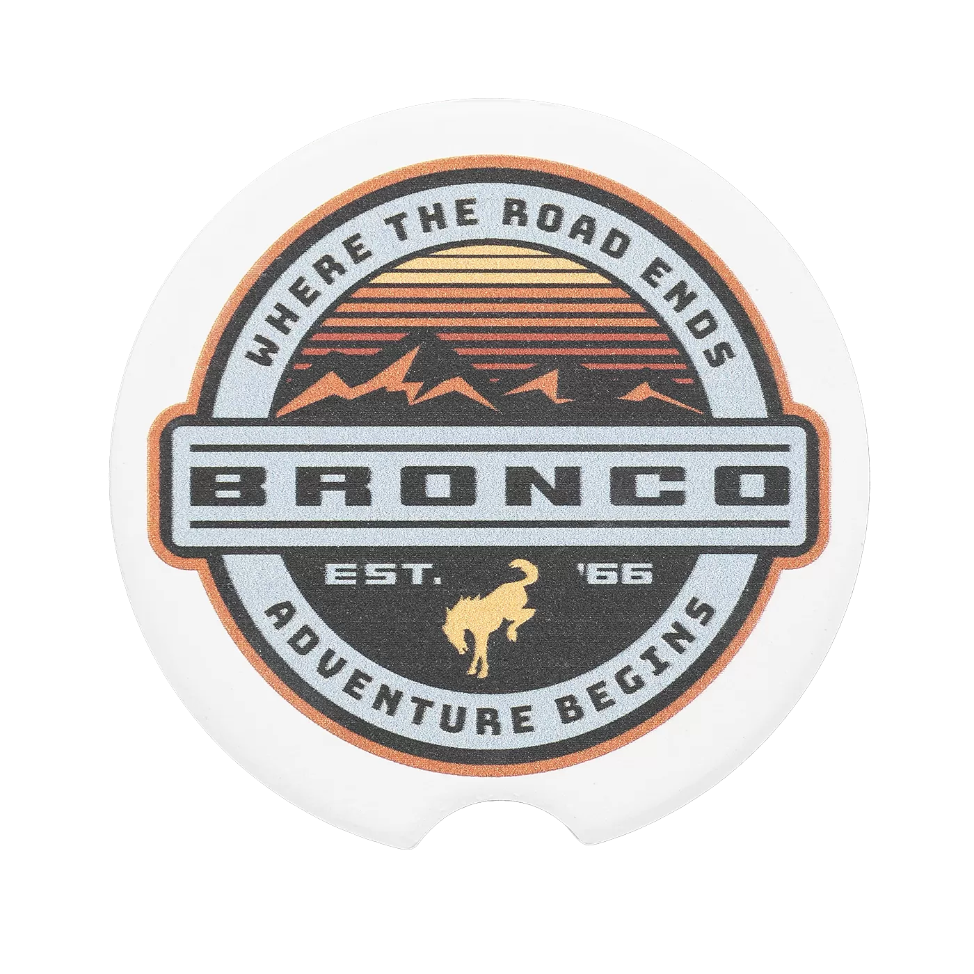 Ford Bronco Roads End Car Coaster Set of 2