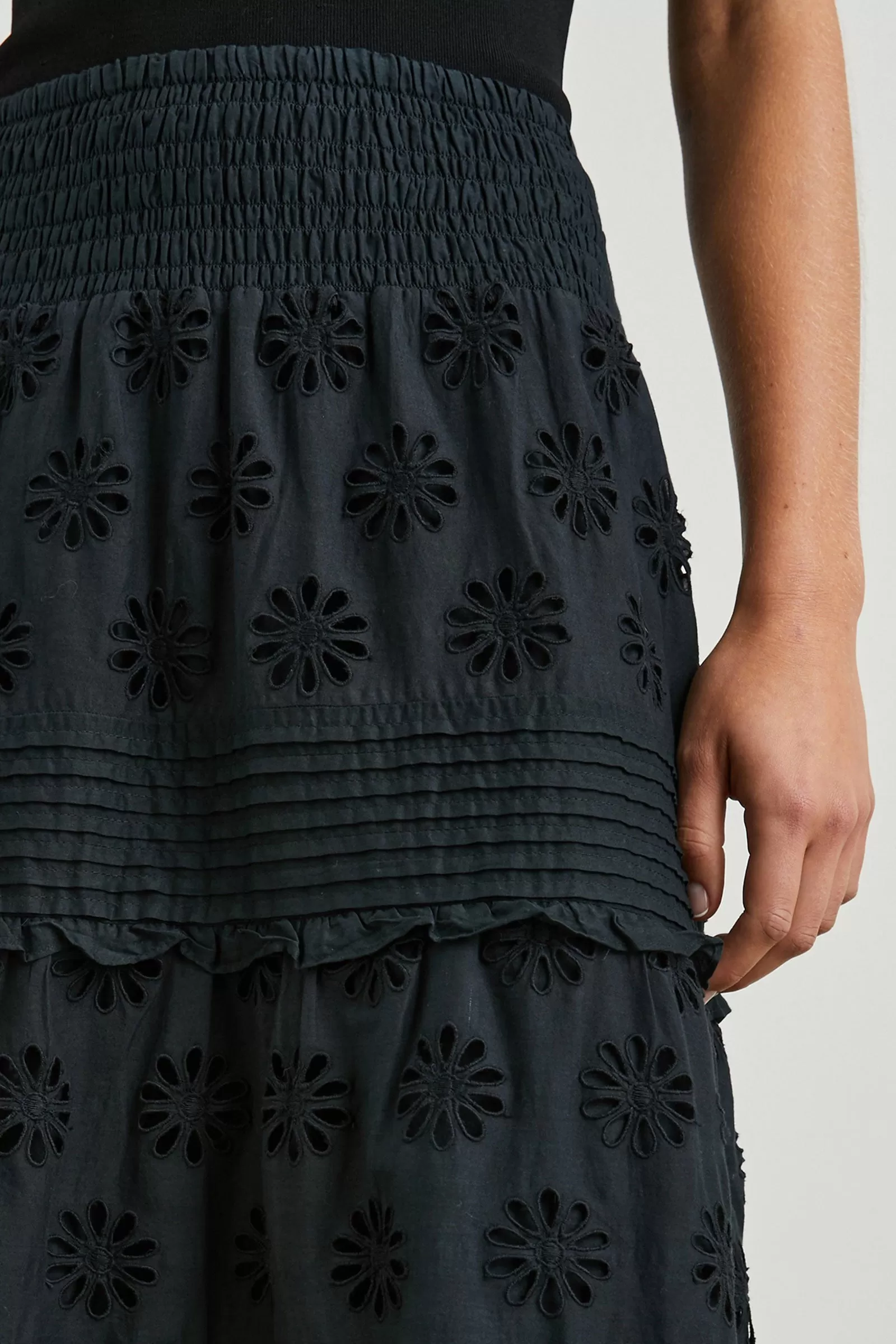 Gail Eyelet Cotton Skirt