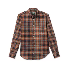 Gitman Brothers Vintage Red Cotton Tweed Check