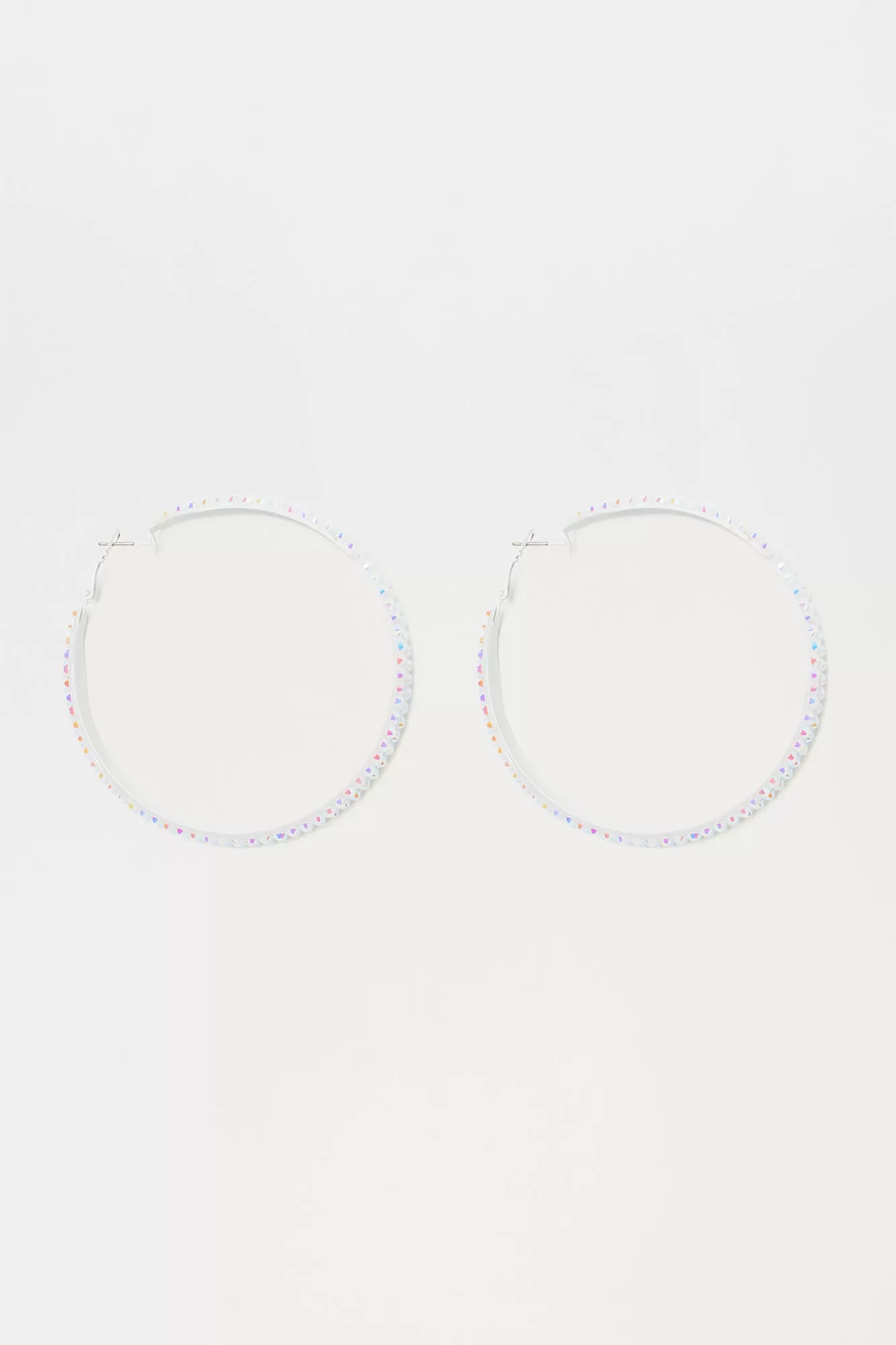 Got Plans Tonight Hoop Earrings - White