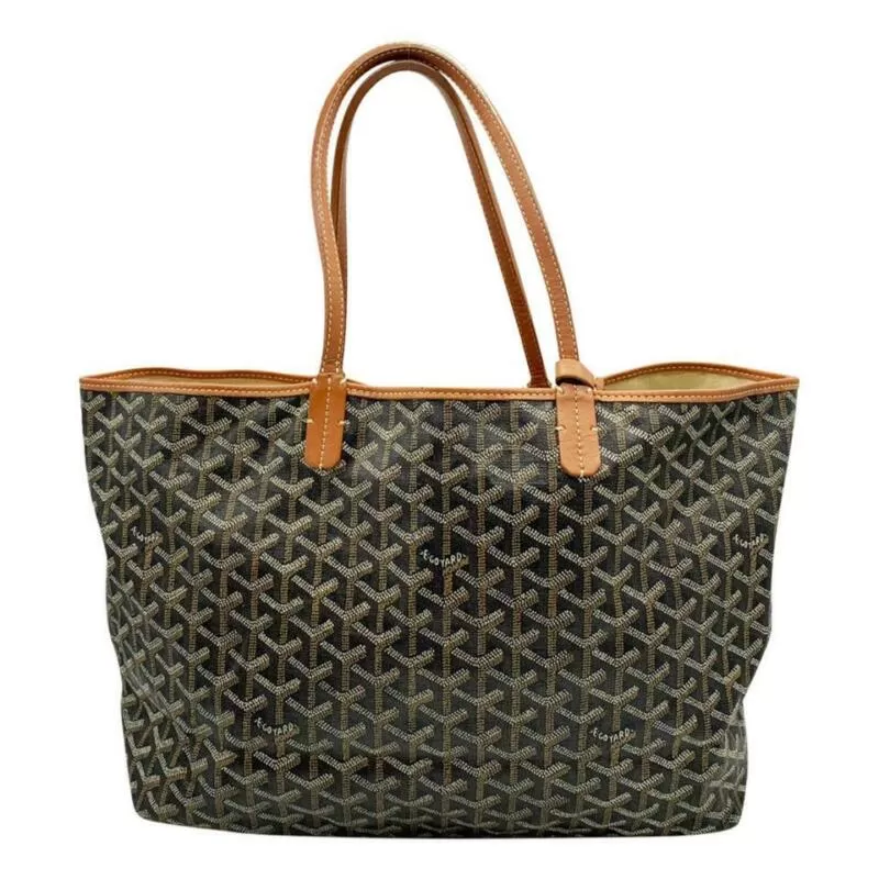 Goyard Goyardine Saint Louis Pm Gold Black Coated Canvas Tote