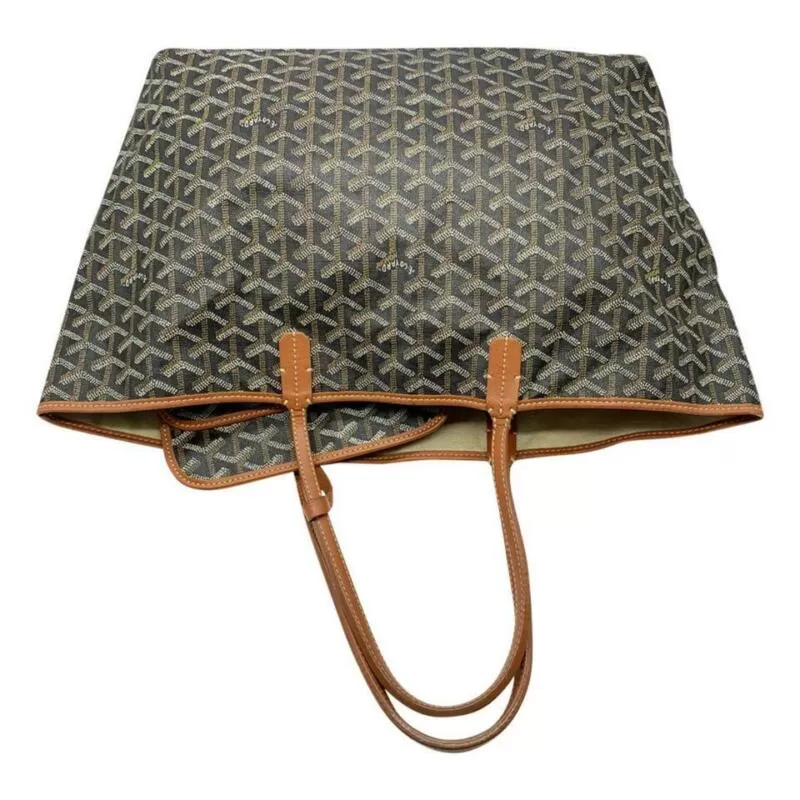 Goyard Goyardine Saint Louis Pm Gold Black Coated Canvas Tote