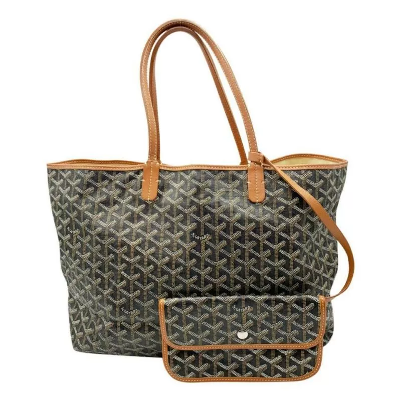 Goyard Goyardine Saint Louis Pm Gold Black Coated Canvas Tote