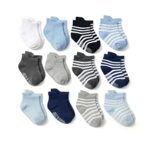 Graceful Anti-Slip Socks Set For Your Baby – 12 Pairs