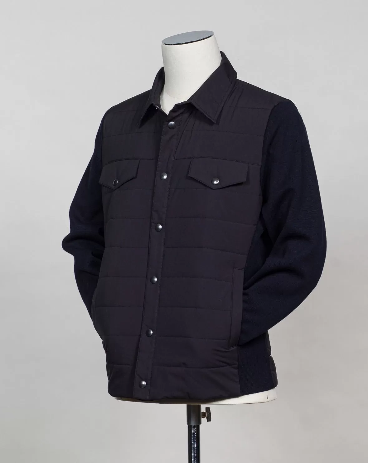 Gran Sasso Rain Wool Eco-Padding Jacket / Navy